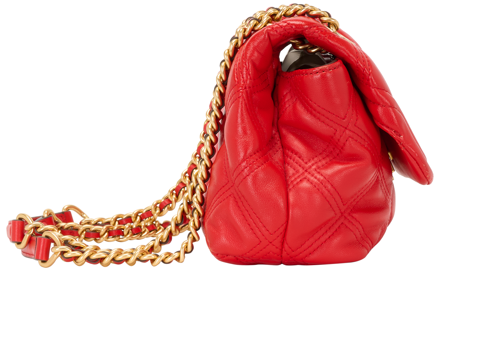 Fleming Soft Convertible, &pound;195, Handbags, Red, Leather, Side view